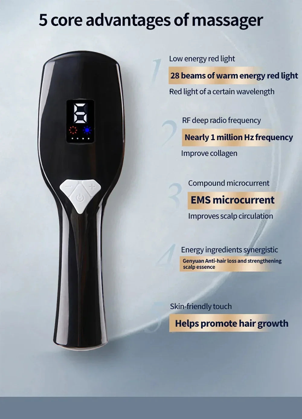 Electric Vibration Massage Comb – Hair Growth Therapy Tool