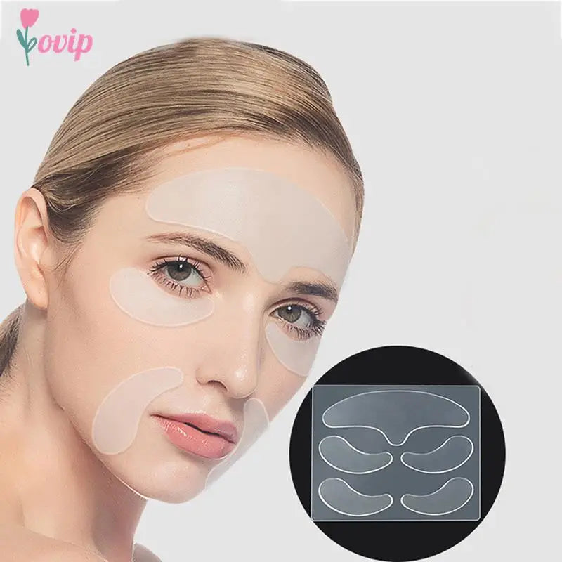 5PCS Silicone Anti-Wrinkle Patches – Face & Neck Lifting Pads