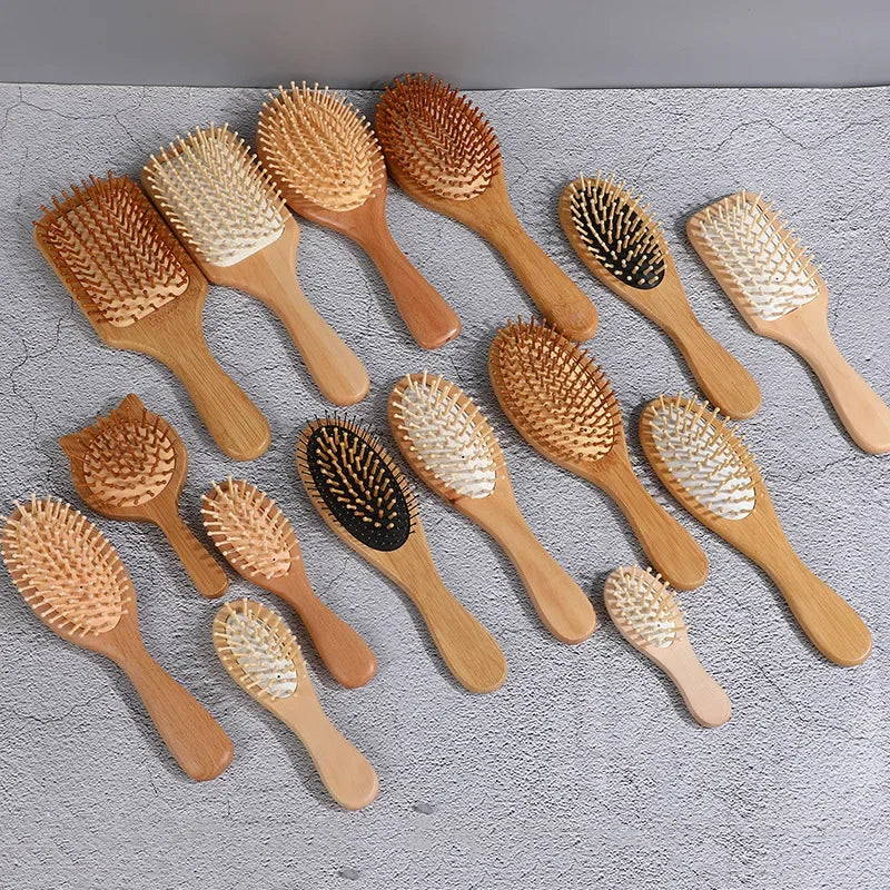 Bamboo Cushion Hair Brush – Scalp Massage Comb