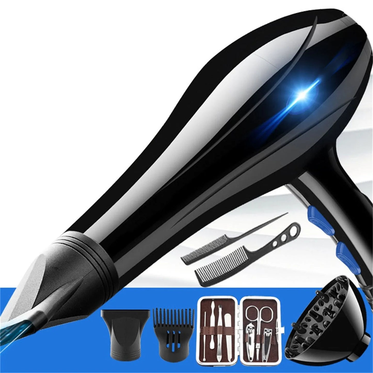 Professional Hair Dryer 2200W – Ionic Hot & Cold Blow Dryer