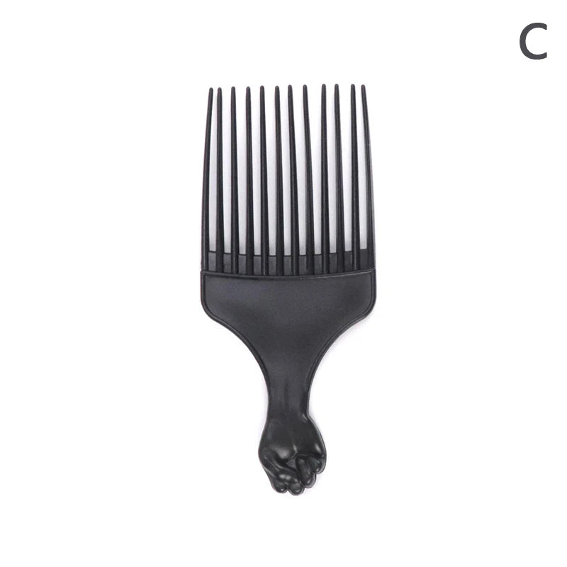 Wide Tooth Afro Pick Comb – Plastic Curly Hair Styling Tool