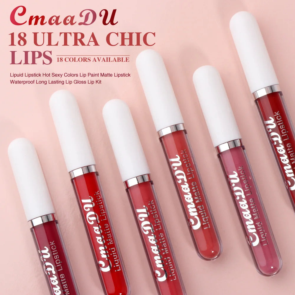 6PCS Liquid Lip Gloss Set – Waterproof & Long Lasting