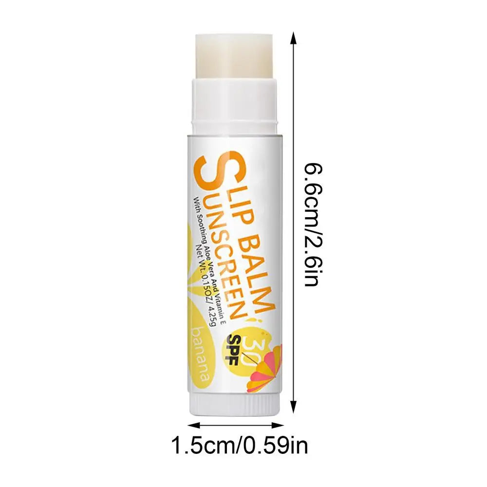 Natural Lip Balm SPF 30 – Moisturizing Fruit Flavor Sticks