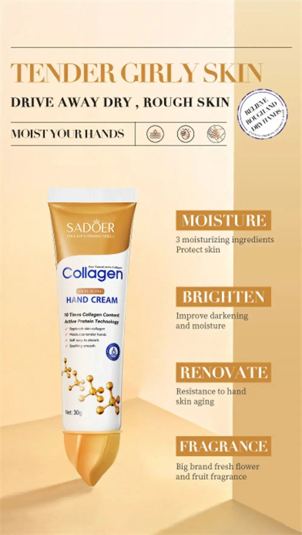 Collagen Hand Cream – Anti-Wrinkle & Repair