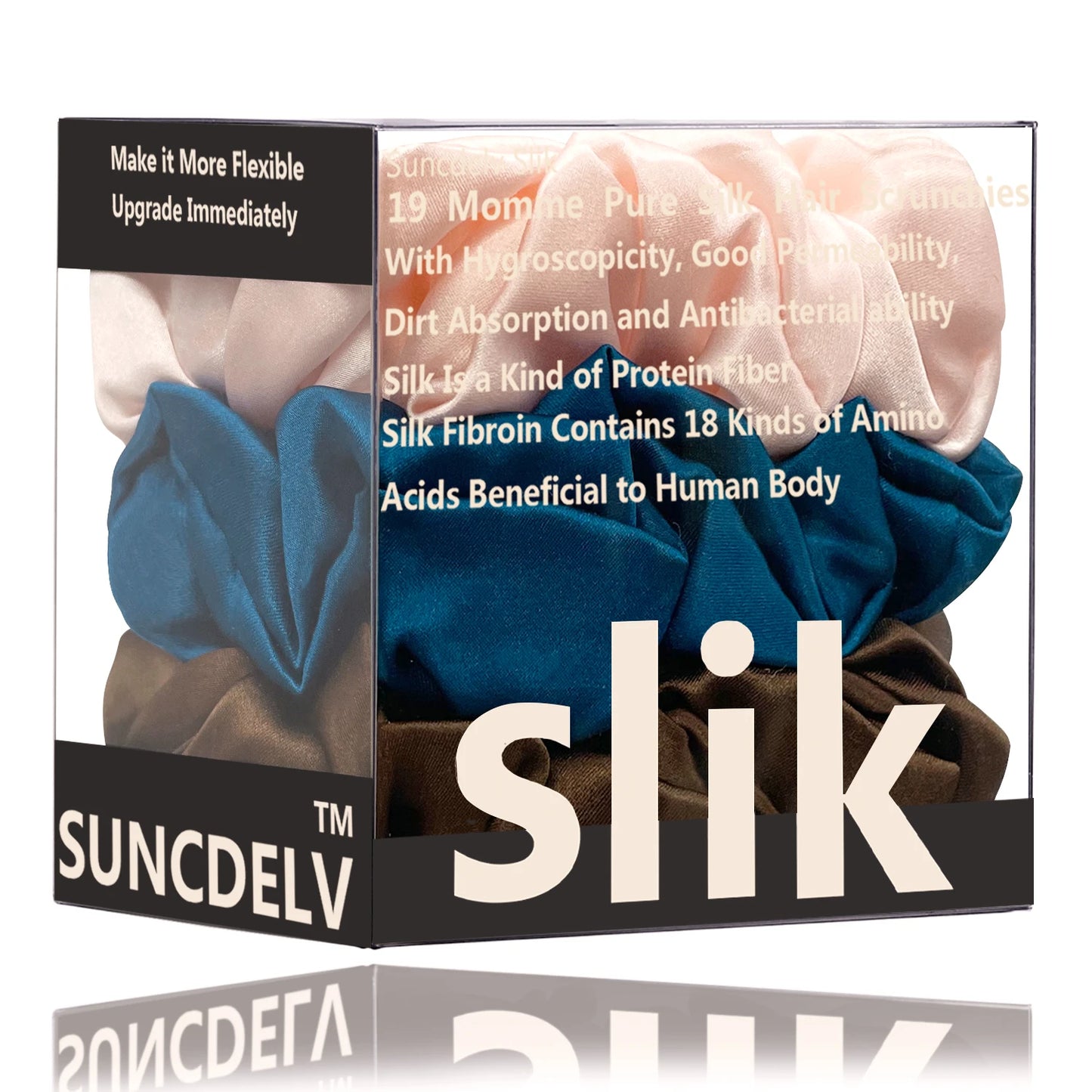 3-Piece Silk Scrunchies – Pure Mulberry Hair Ties