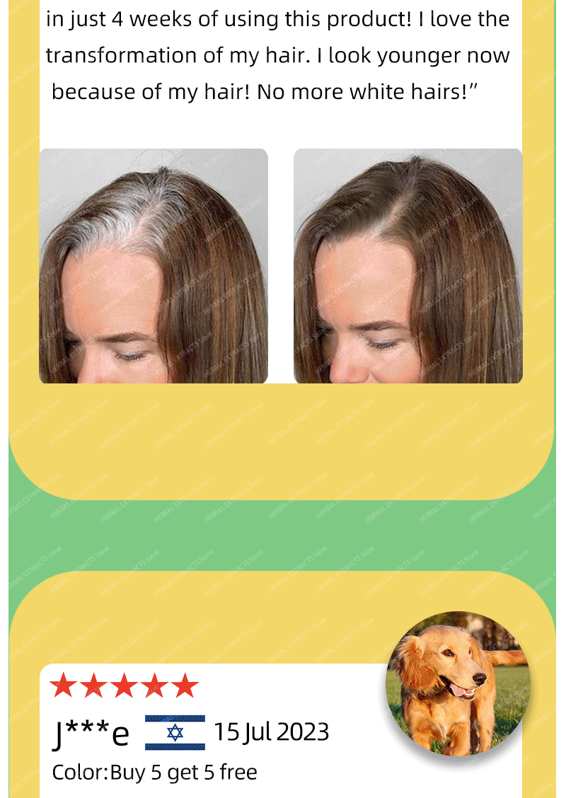 Anti-Grey Hair Cream – Natural Black Color Restorer