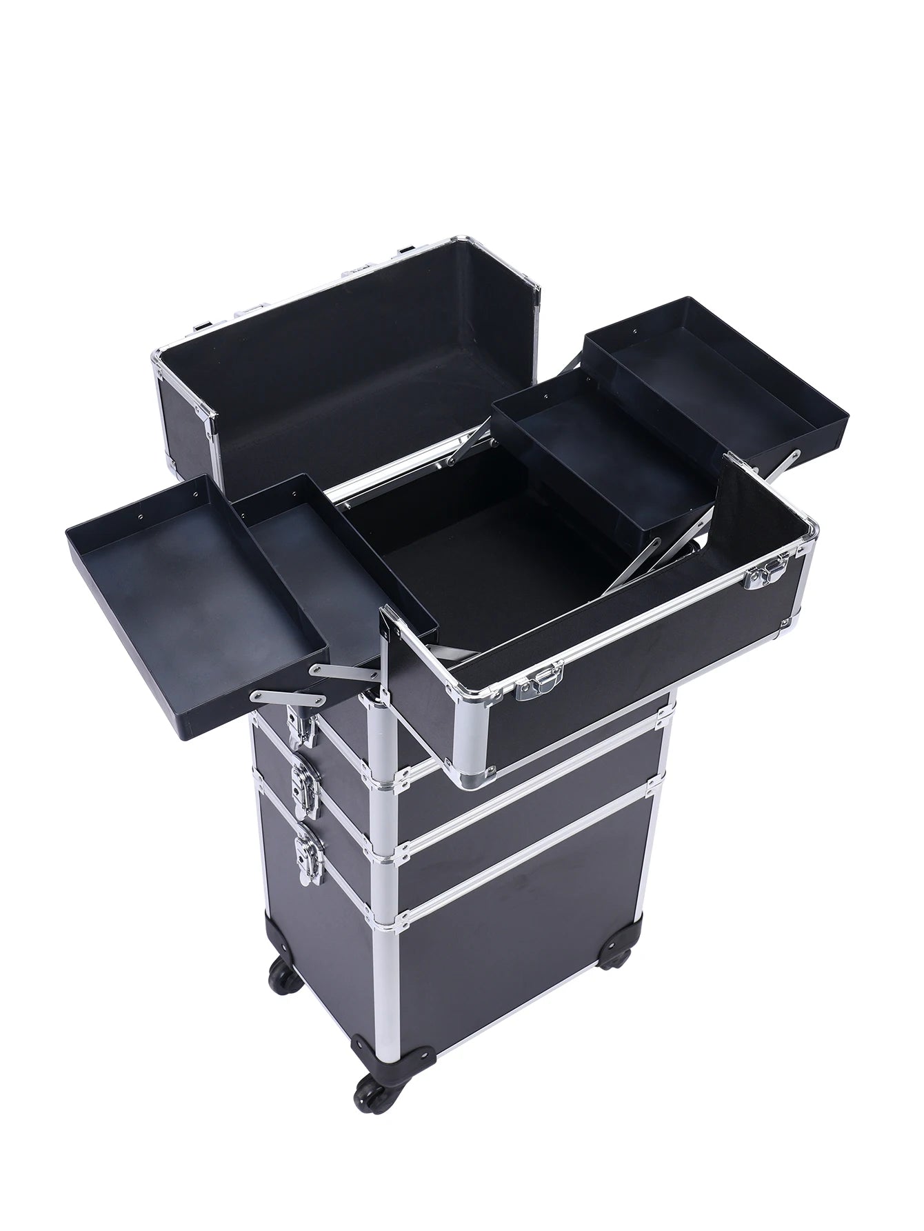 Rolling Makeup Trolley Case – Professional 4-in-1