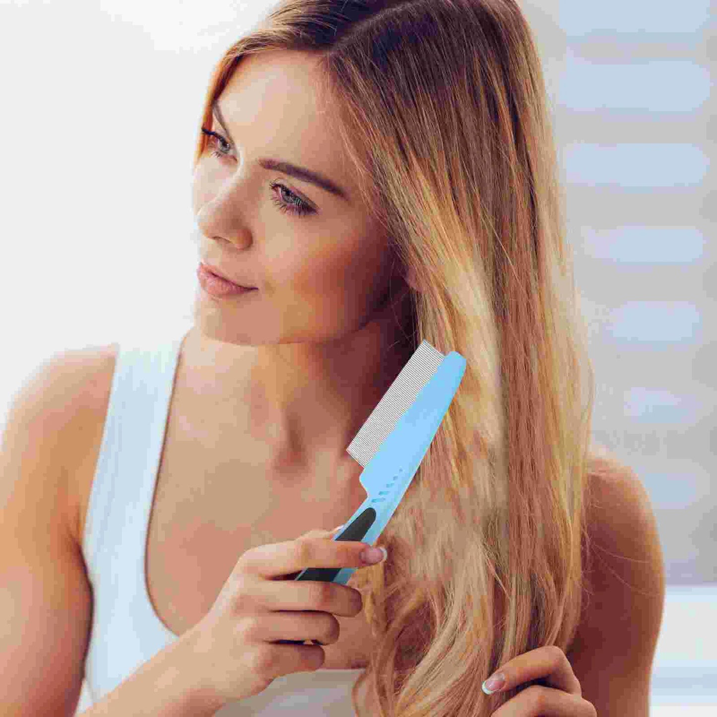 2-Piece Stainless Steel Fine Tooth Comb – Dandruff Remover