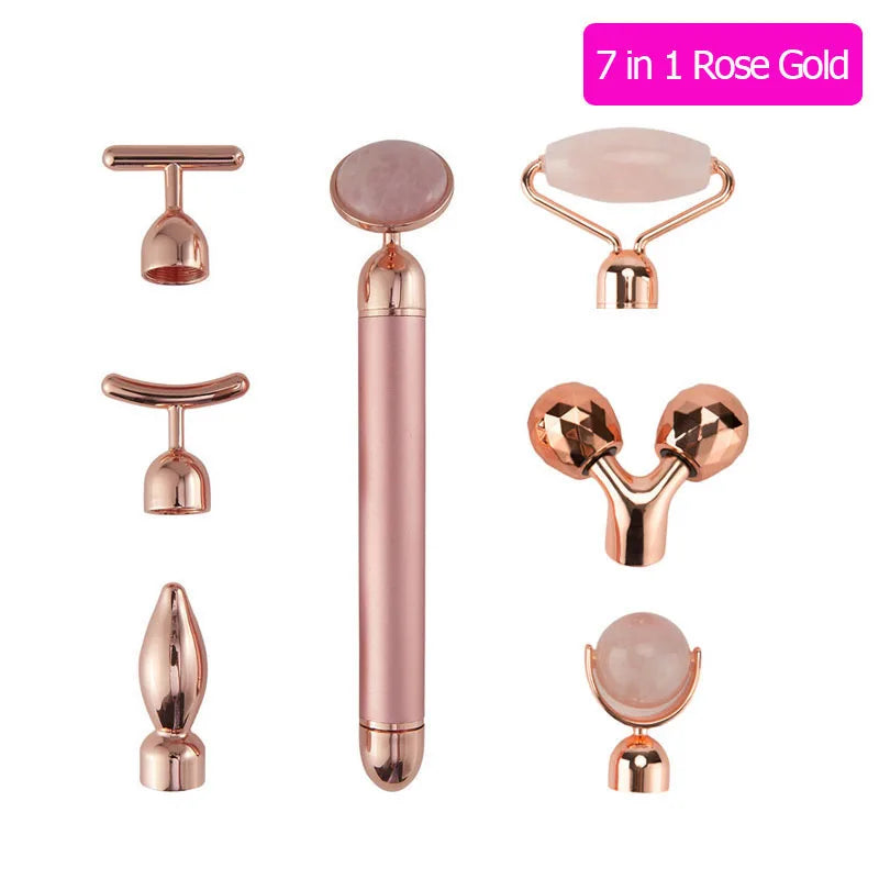 24K Gold Vibrating Face Roller