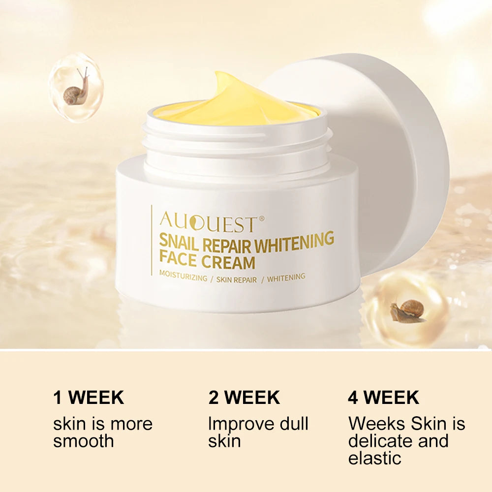 AUQUEST Snail Collagen Face Cream Whitening Moisturizing Anti Aging Facial Cream Skin Care Products