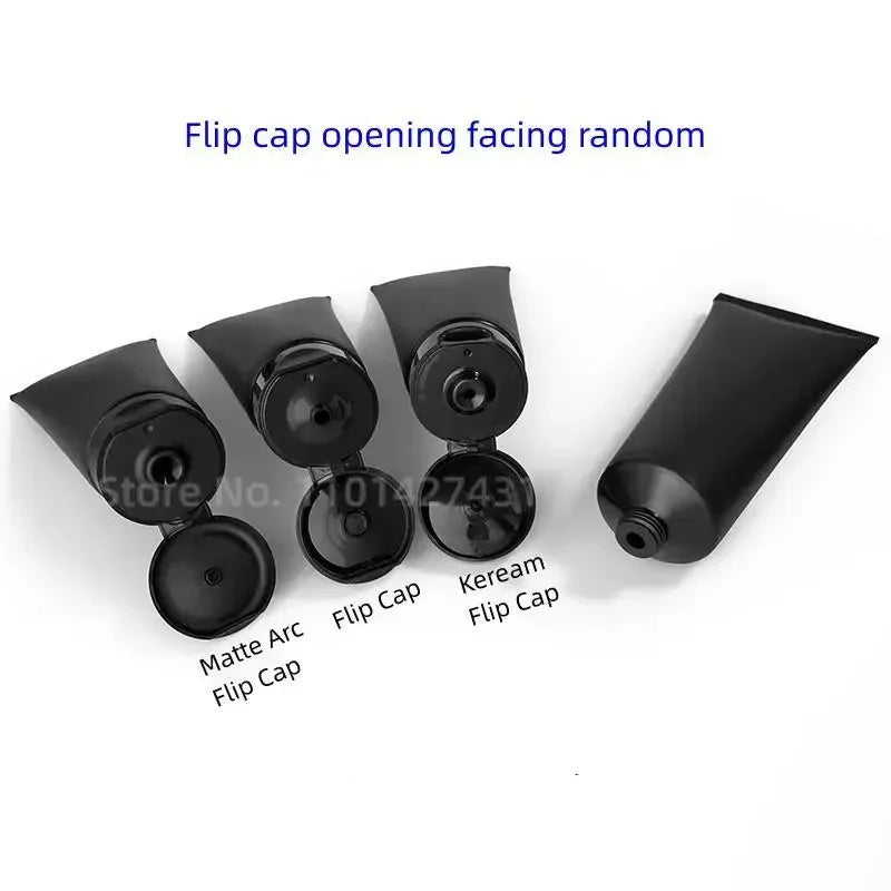 Empty Matte Black Tubes – 100ml Cosmetic Squeeze Bottles