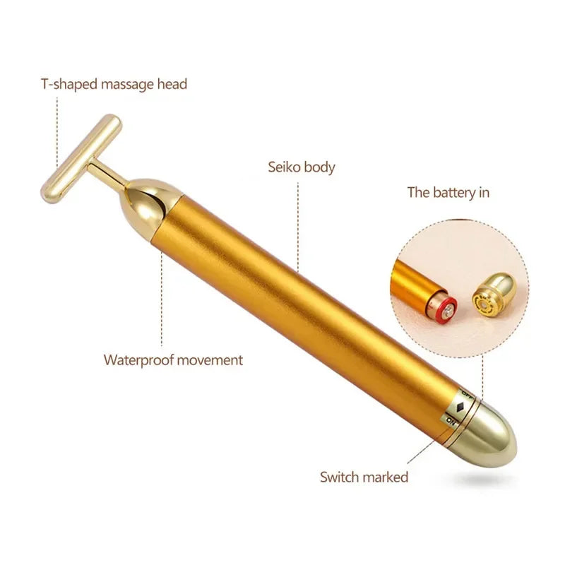 24K Gold T-Bar Massager