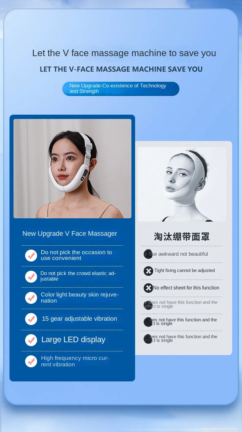 Skin Care EMS Electric Facial Massager Face Slimming Machine V Line Shaper Chin Cheek Lifting Firming Equipment Beauty Tools
