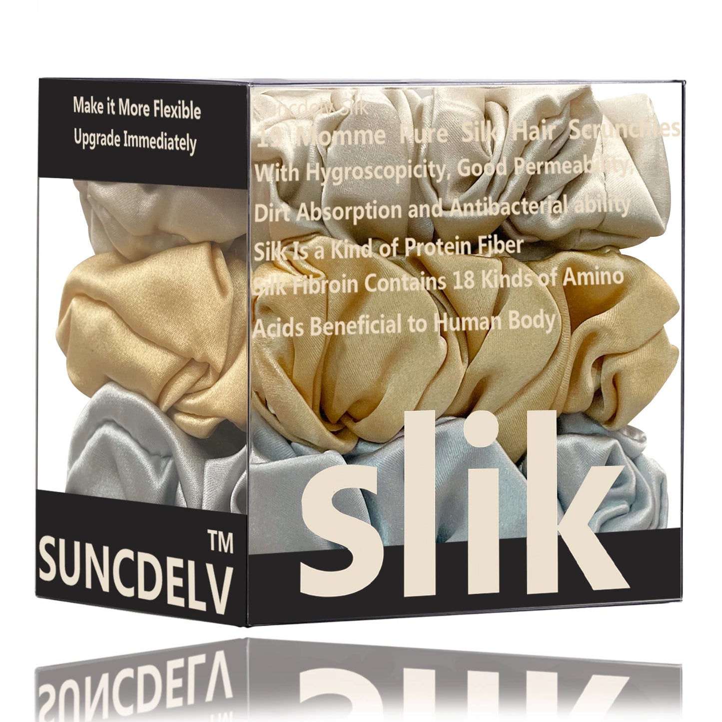3-Piece Silk Scrunchies – Pure Mulberry Hair Ties