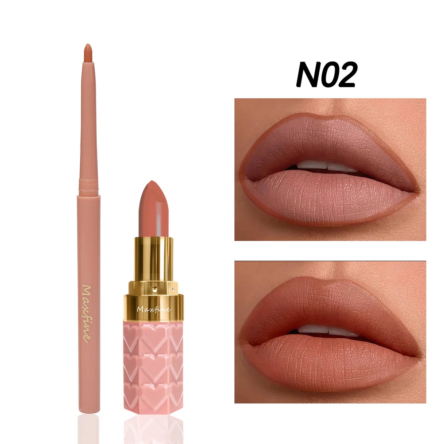 Velvet Matte Lip Liner Set – Waterproof Lipstick