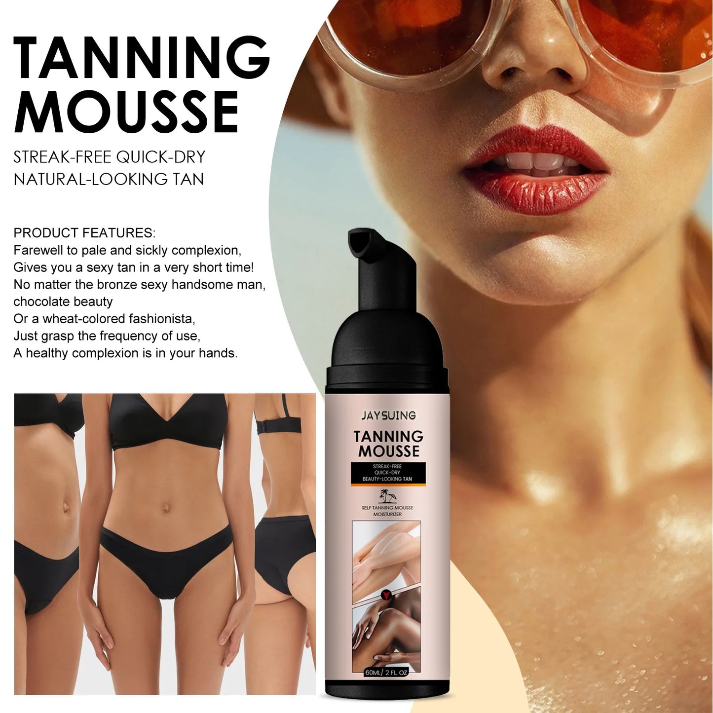Self-Tanning Cream – Sunless Bronzing Body Mousse