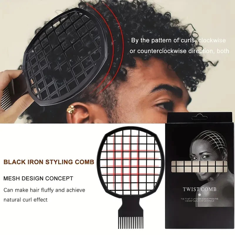 Afro Hair Sponge Set – Curl Sponge, Brush & Pick Comb