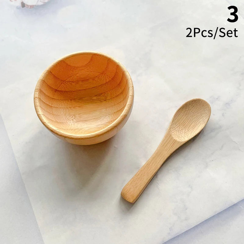 Mini Bamboo Mixing Bowl Set – DIY Face Mask Tools