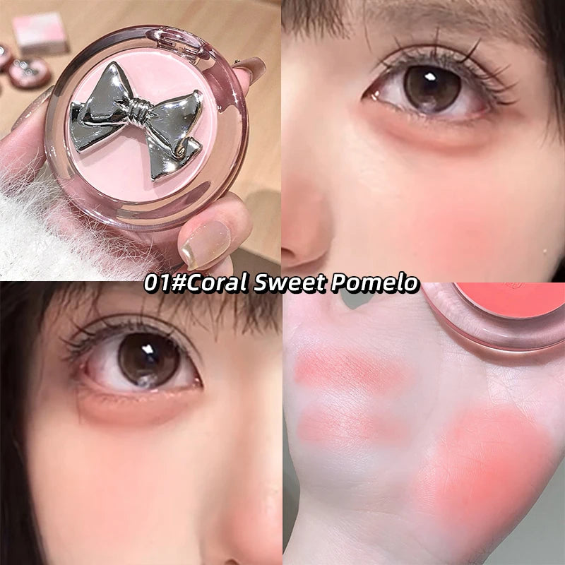 Gege Bear Smooth Blush Multi-purpose Cream Extended Color Blush Eye Shadow Not Easy to Fade Matte Velvet Lip Glaze
