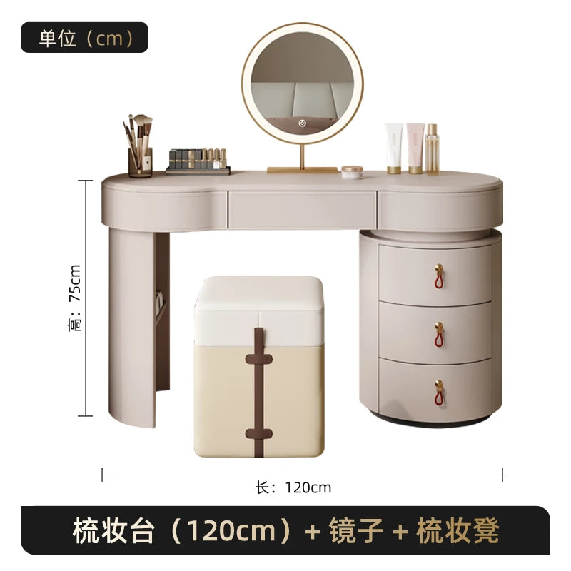 Modern Luxury Makeup Vanity Desk Design Aesthetic Style Elegant Dressing Table Nordic Tocador De Maquillaje Bedroom Furniture