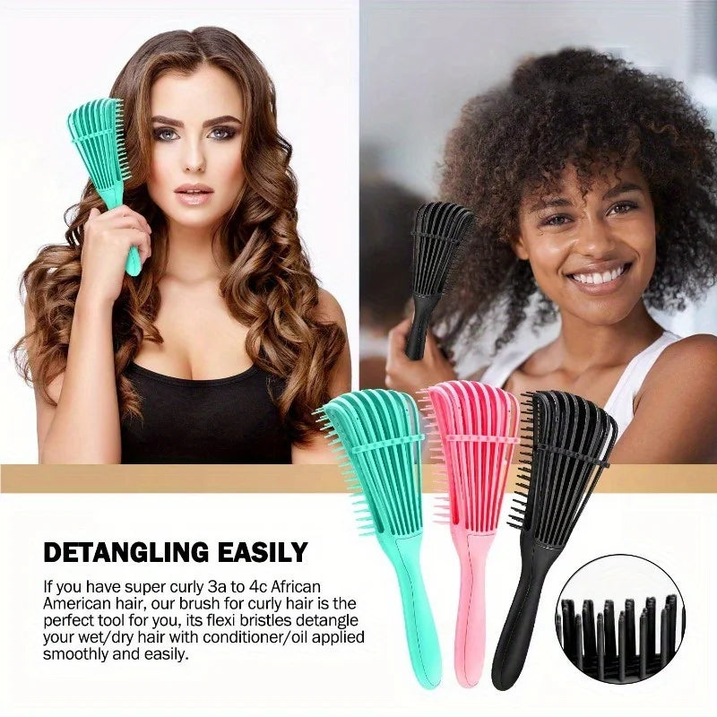 Boar Bristle Hair Brush – Wooden Paddle Scalp Massage Comb