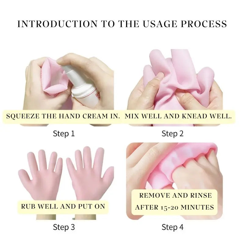Anti-Slip Silicone Moisturizing Gloves – Repair Dry Hands