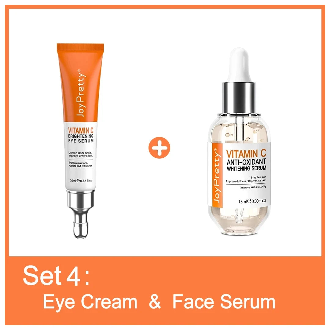 JoyPretty Vitamin C Skincare Kit – 5pcs Whitening & Moisturizing Set
