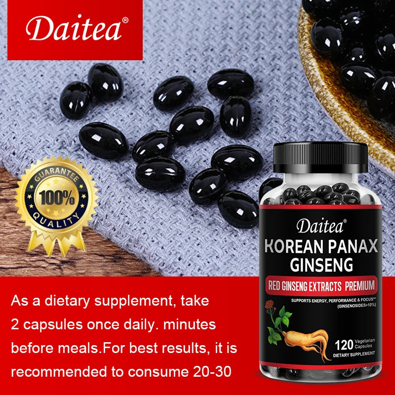 Daitea Korean Red Ginseng 1000mg – Energy, Endurance & Vitality