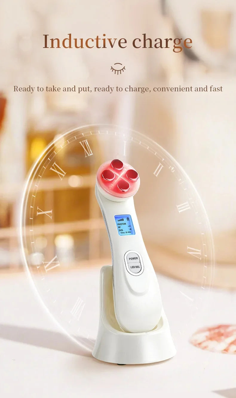 Facial Beauty Device EMS Microcurrent Introduction Facial Massager for Lifting and Firming Photon Skin Rejuvenation Anti-Wrinkle