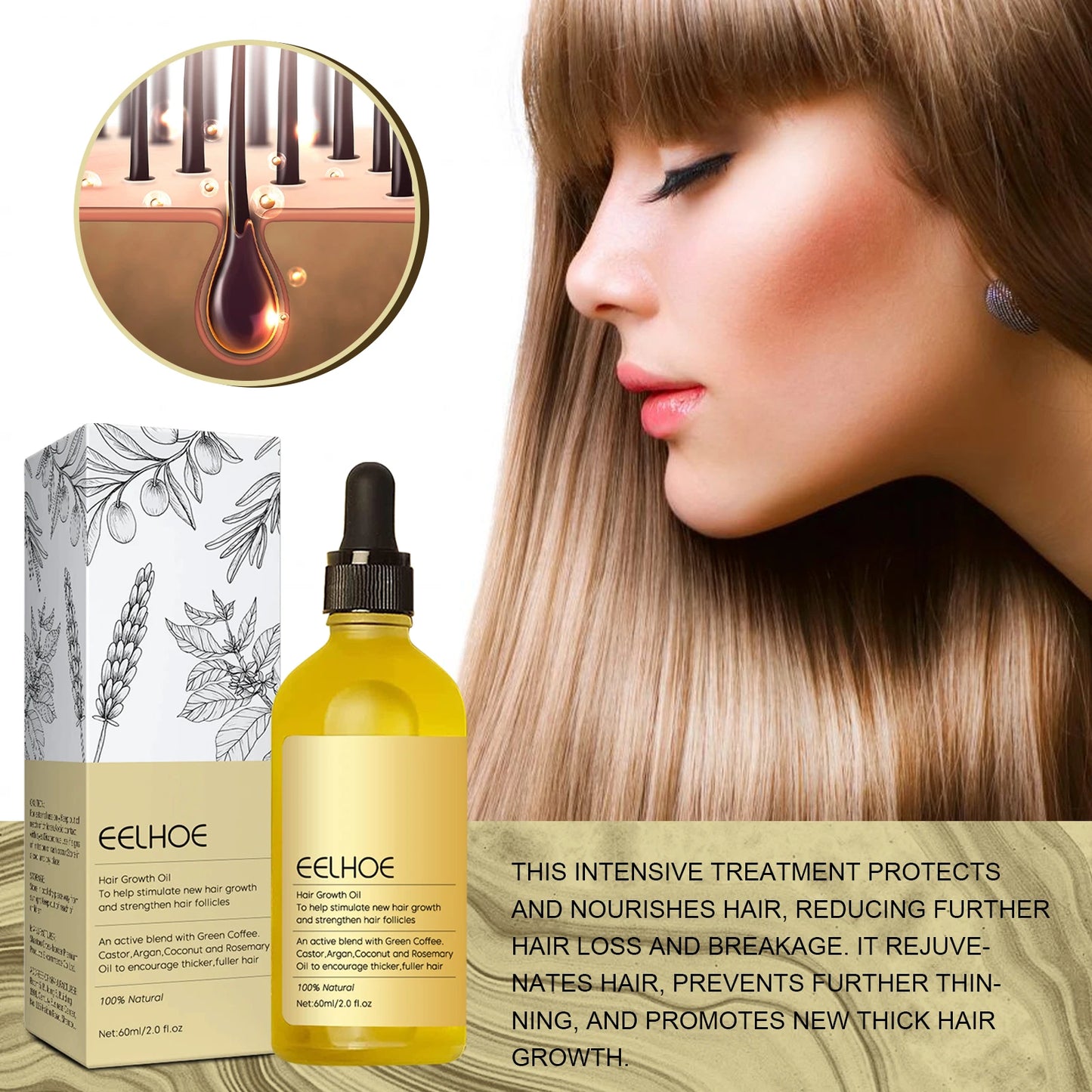 Rosemary Hair Oil – Repair & Shine Treatment
