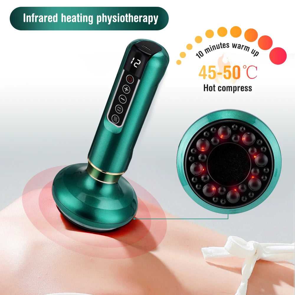 Smart Vacuum Cupping Massager – Infrared Heating & Skin Therapy