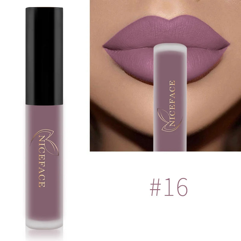 Niceface Lip Gloss – Waterproof Matte Liquid Lipstick