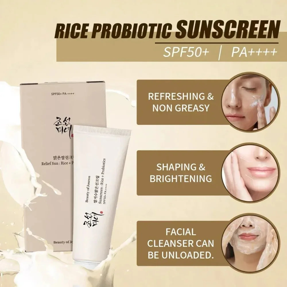 Korean Rice Probiotic Sunscreen SPF50+ – Facial UV Blocker 50ml