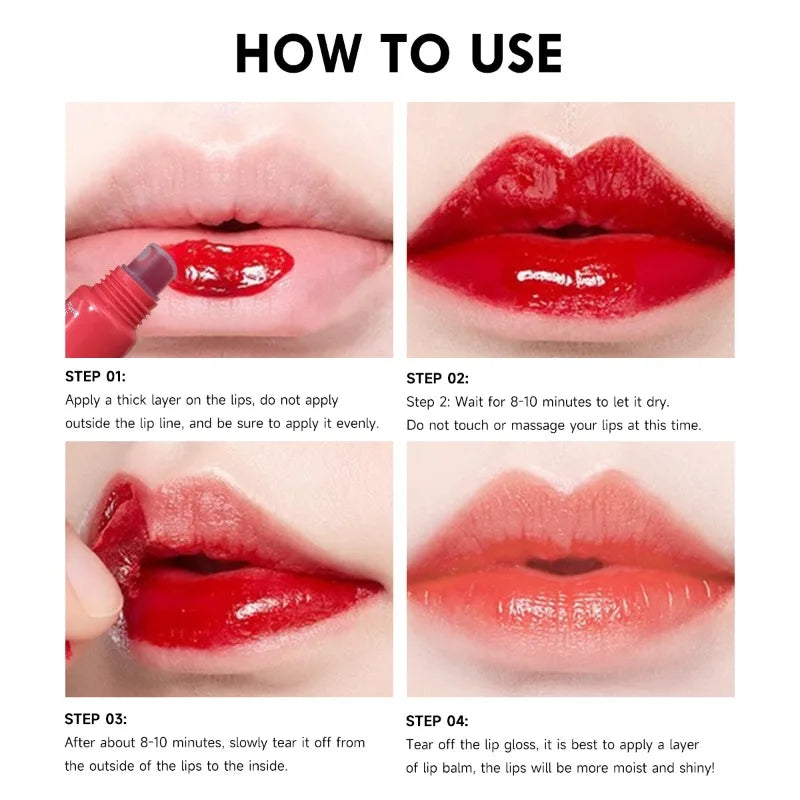 Peel-Off Lip Stain – Long Lasting Waterproof Tint