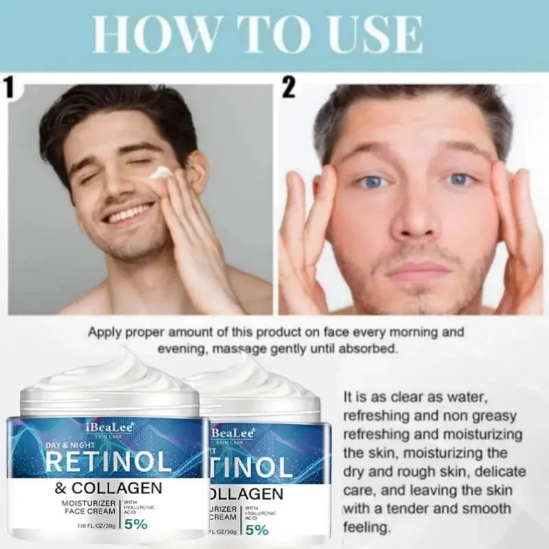 Retinol Anti-Wrinkle Cream – Men’s Collagen Face & Neck Care