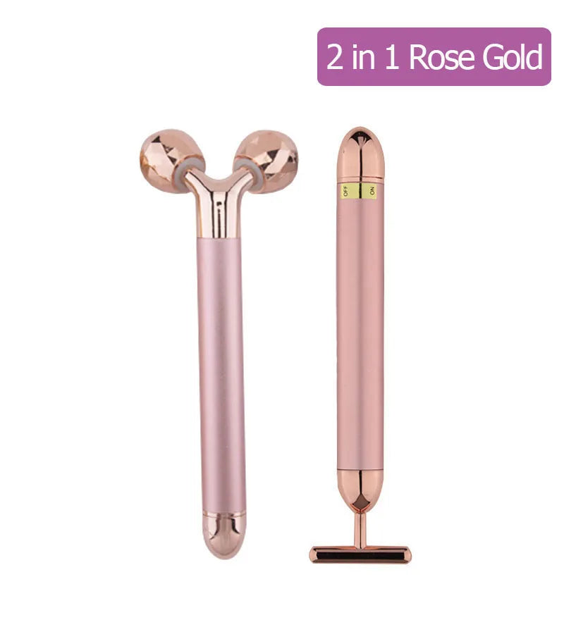 24K Gold Vibrating Face Roller