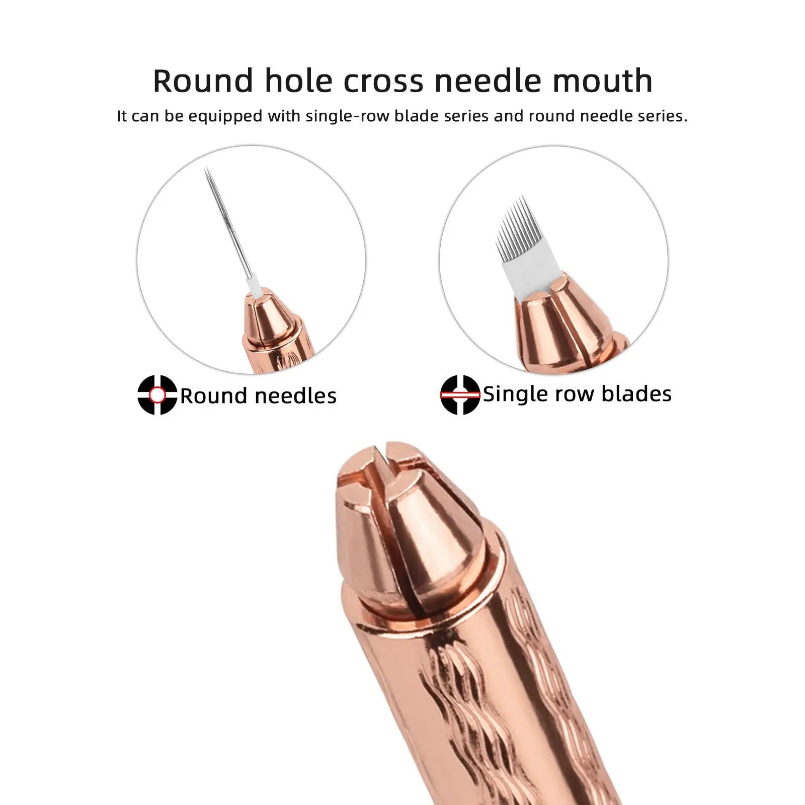 ATOMUS 1pc Glass Gold Microblading Permanent Makeup Manual Tattoo Tebori Fog Round Needle Pen Holder For Eye Liner Eyebrows Lips