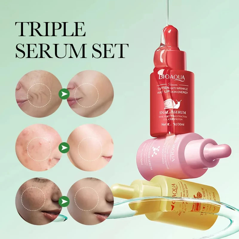 BIOAQUA Serum Set – Vitamin C, Retinol & Hyaluronic