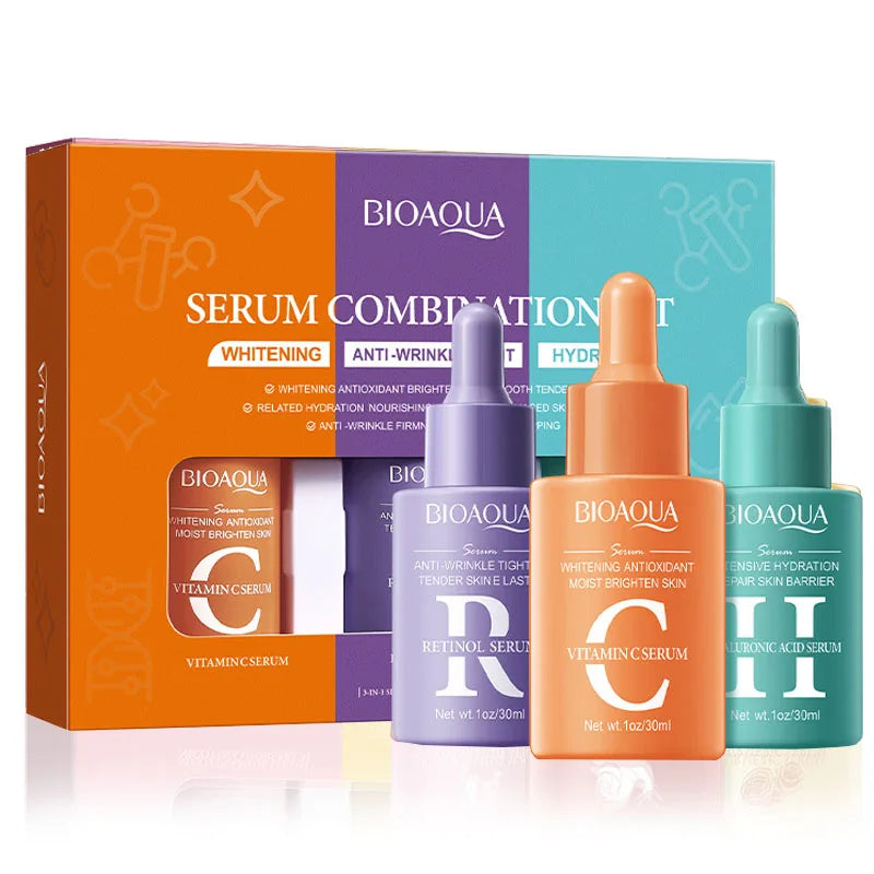 BIOAQUA Serum Set – Vitamin C, Retinol & Hyaluronic
