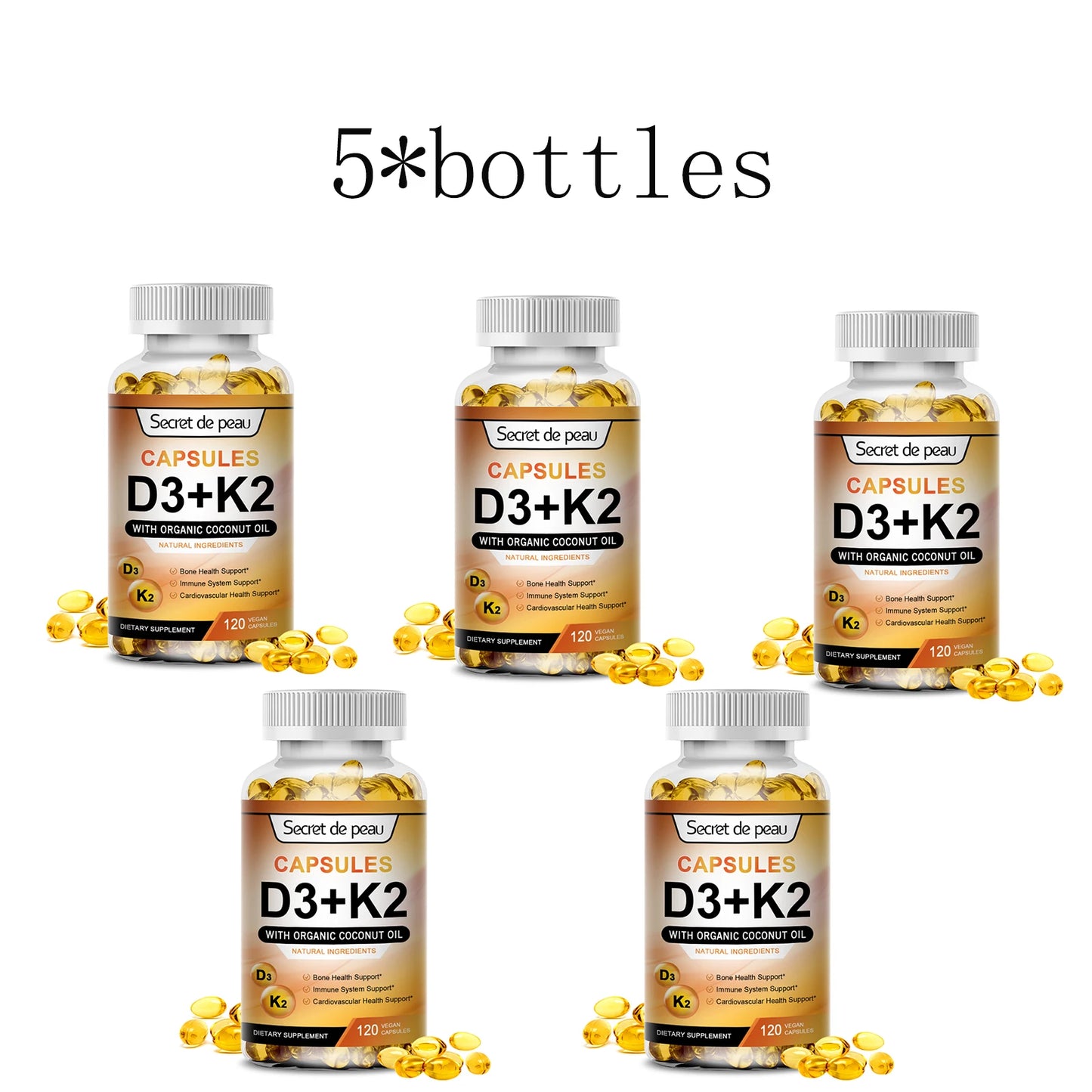 Vitamin D3 + K2 Capsules – Bone, Heart & Immune Support