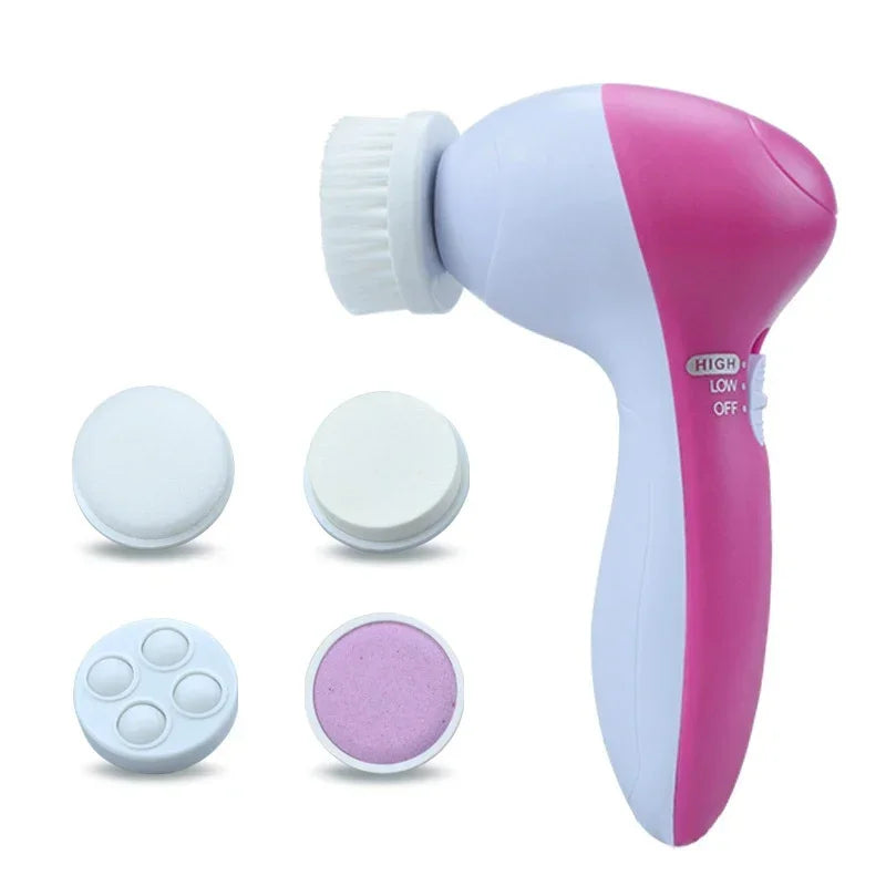 5-in-1 Electric Facial Cleanser & Massager – Deep Pore Cleaning
