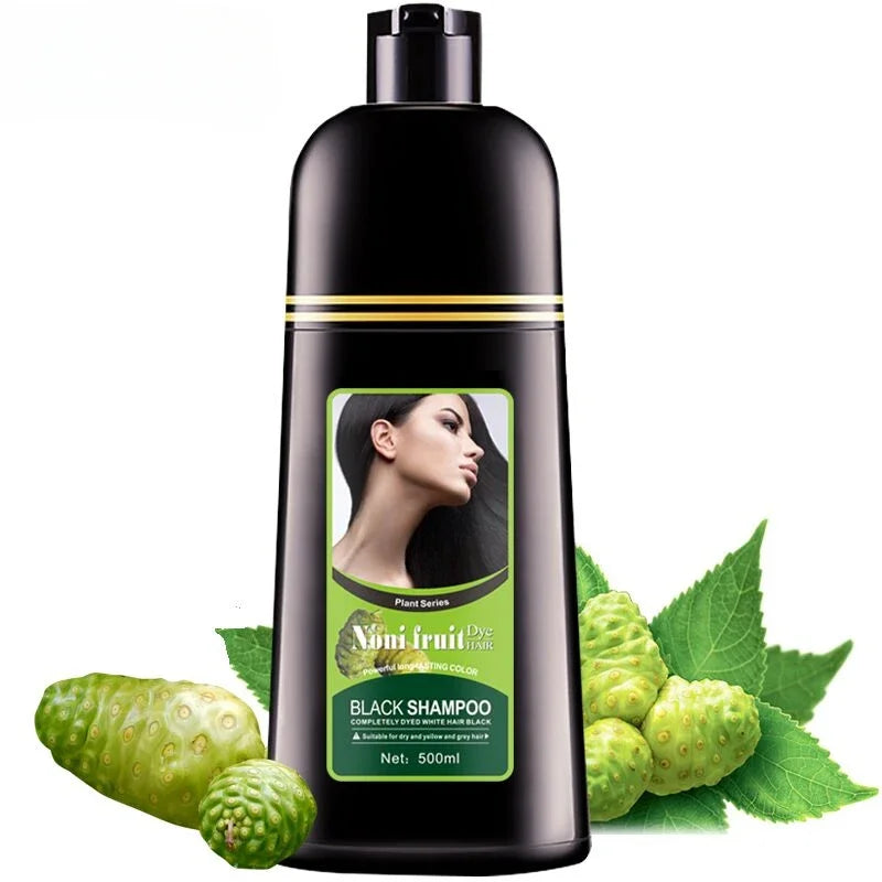 Black Hair Dye Shampoo – Fast Gray Coverage, 500ml
