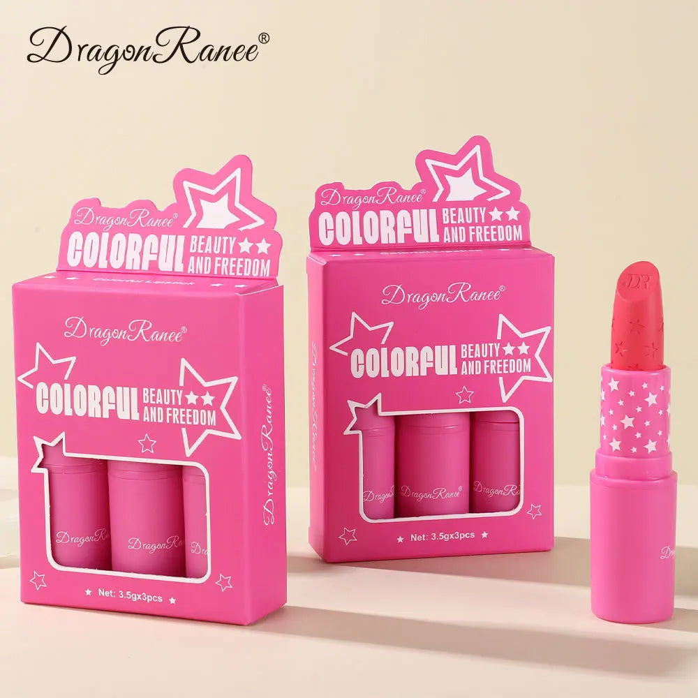 Matte Lipstick Set (3pcs) – Waterproof, Long Lasting