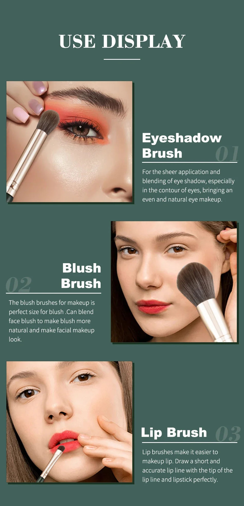 Soft Fluffy Makeup Brushes – Powder, Blush & Eyeshadow Tools