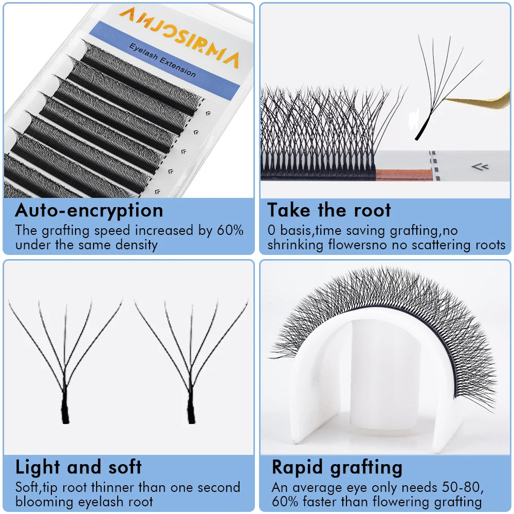 ANJOSIRMA 5D Eyelash Extensions – Volume W-Shape
