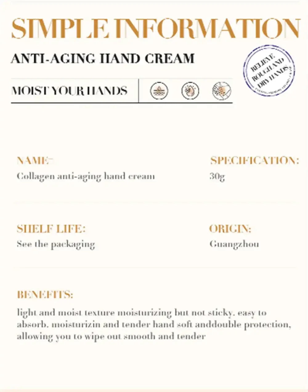 Collagen Hand Cream – Anti-Wrinkle & Repair
