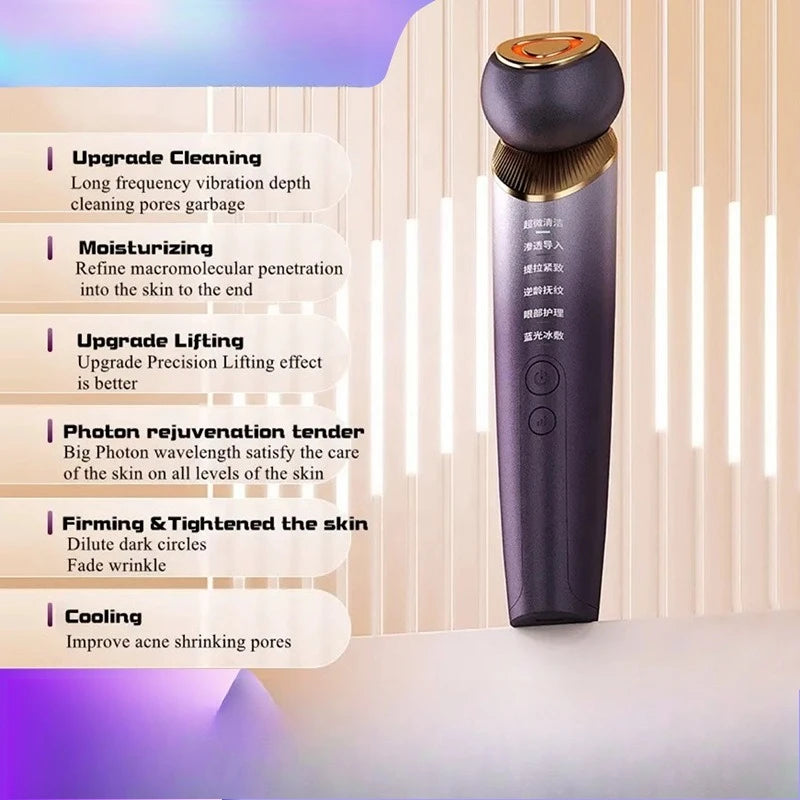 Multi-Function Beauty Device - EMS, Cryo Therapy & LED for Face Lifting & Rejuvenation