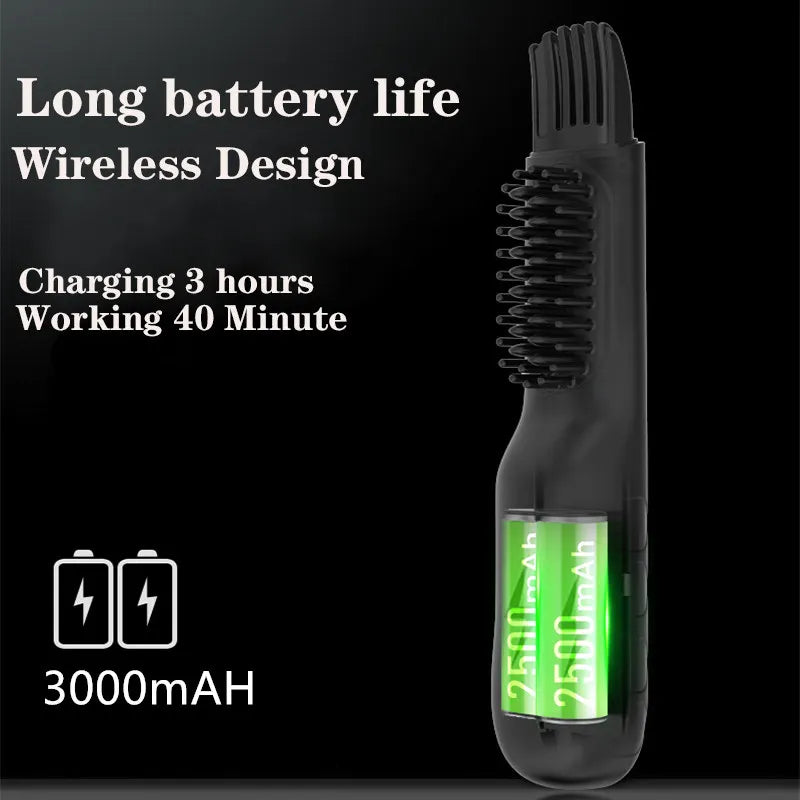Wireless Beard Straightener Comb – Heated Styling Brush