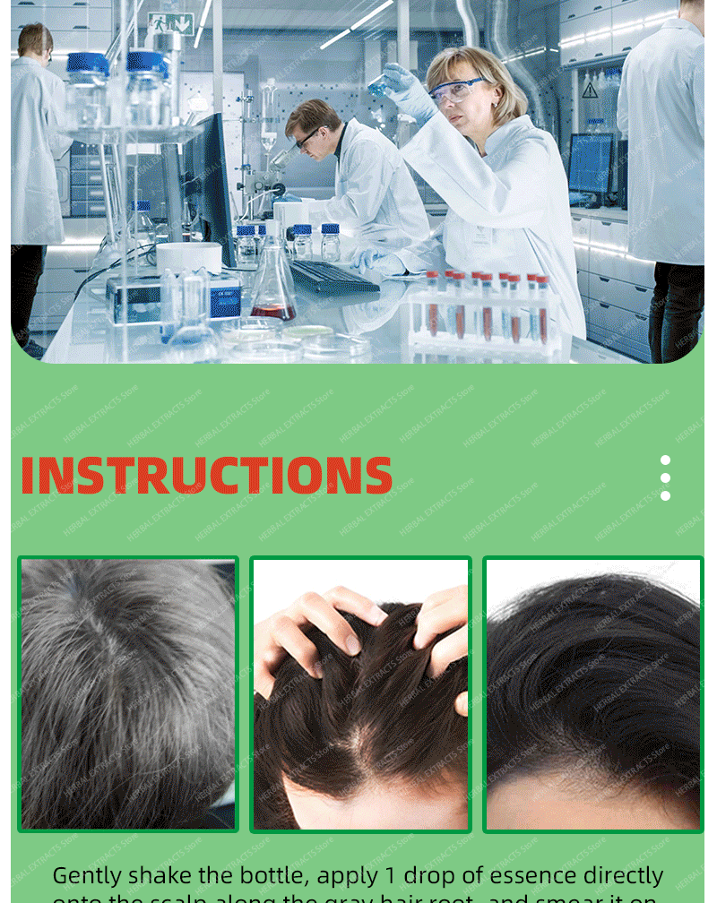 Anti-Grey Hair Cream – Natural Black Color Restorer