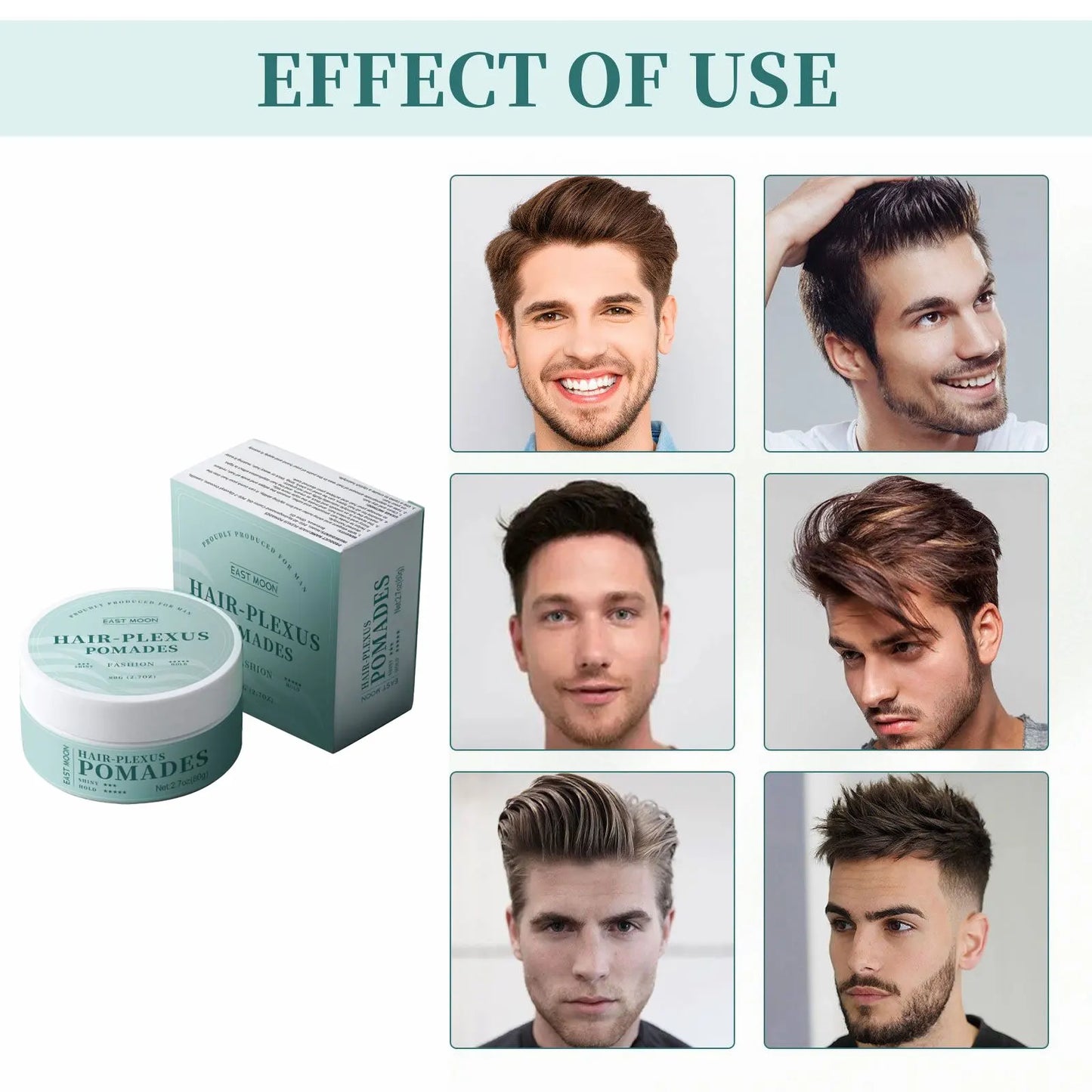 Men’s Styling Wax – Strong Hold, Non-Greasy Pomade